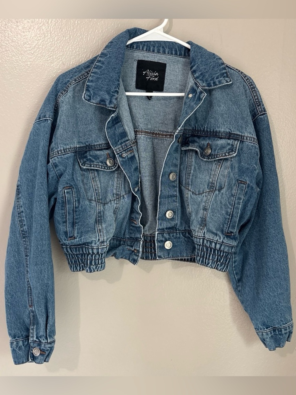 Alivia Ford Cropped Denim Jacket